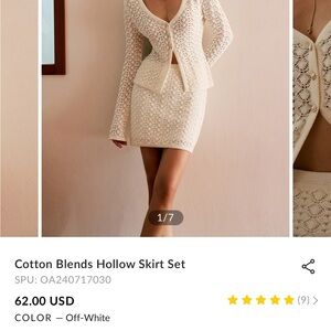 Elegant Cream Women's Sweater Set